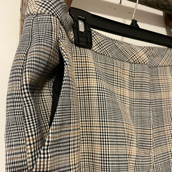 H&M Black/Tan Houndstooth Print Women’s Trousers - Picture 3 of 9